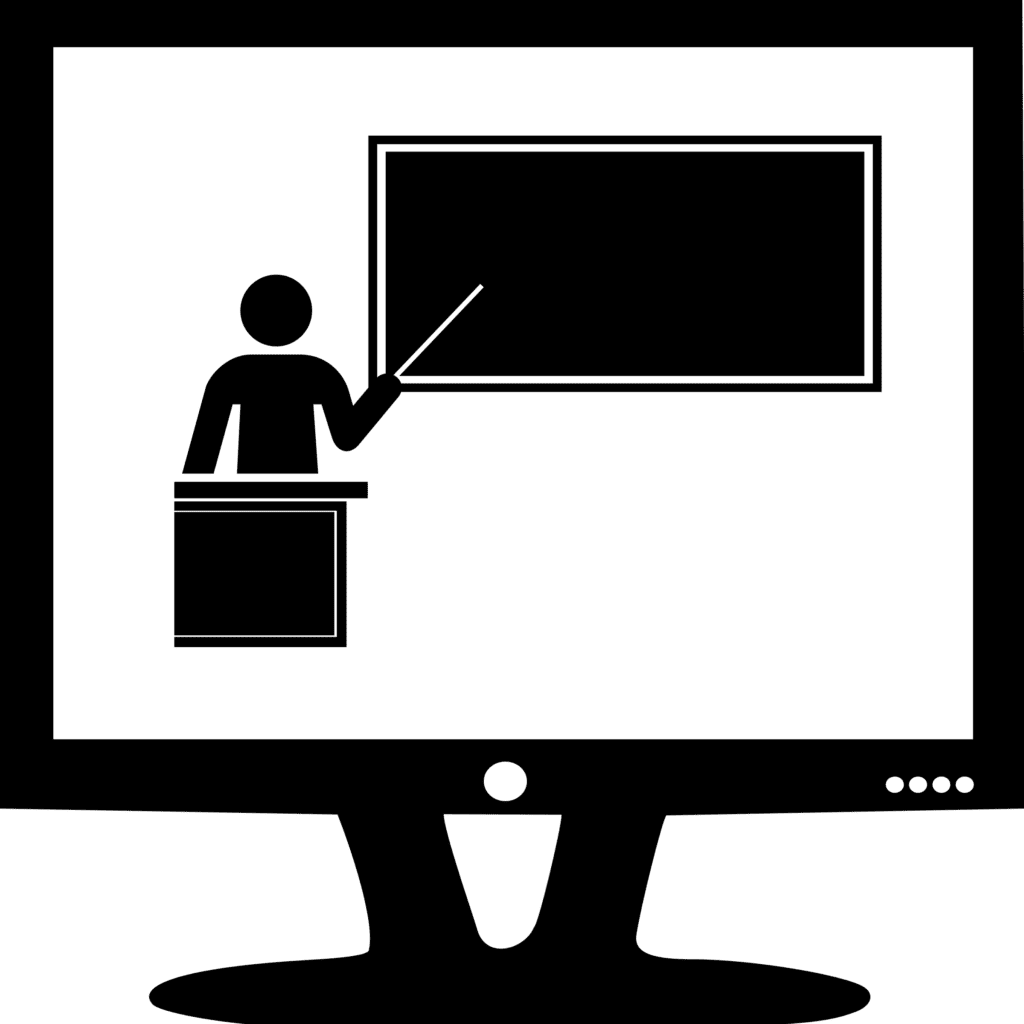 Illustration of an online instructor