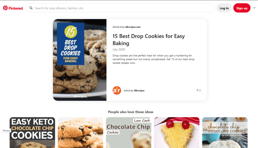 Cookie recipes pin on Pinterest