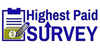 The words "highest paid survey" with clip art of a paper survey and money