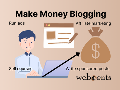 A boy writing a blog for money