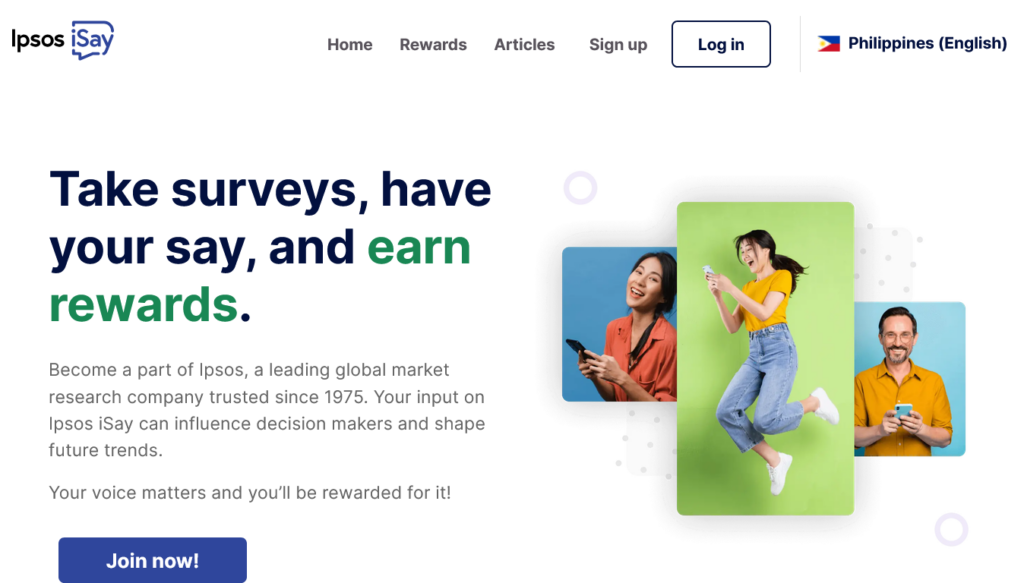 Screenshot of ipsosisay.com homepage