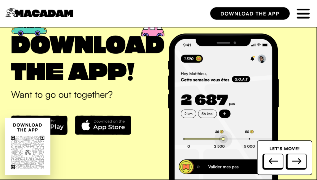 Screenshot of macadam.app homepage
