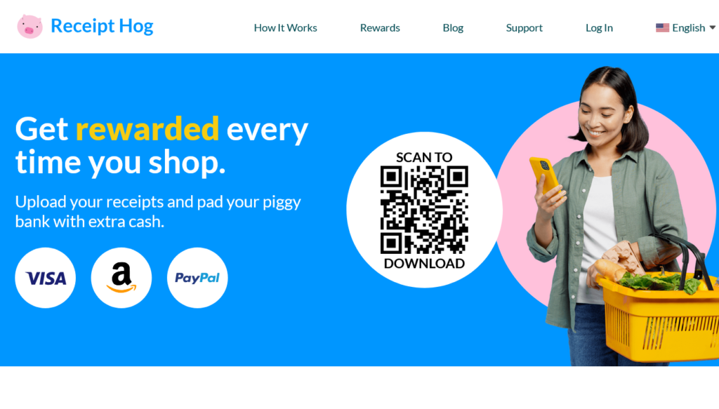 Screenshot of receipthog.com homepage