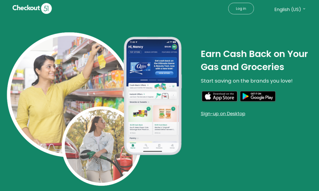 Screenshot of checkout51.com homepage