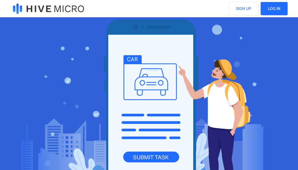 Screenshot of hivemicro.com homepage