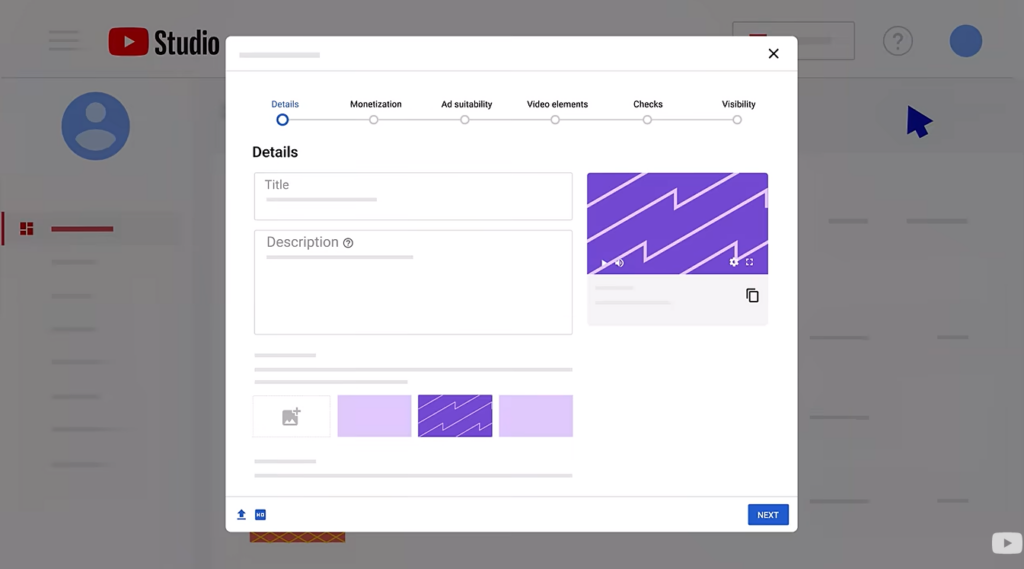 Screengrab from YouTube Creators' video tutorial on uploading a video
