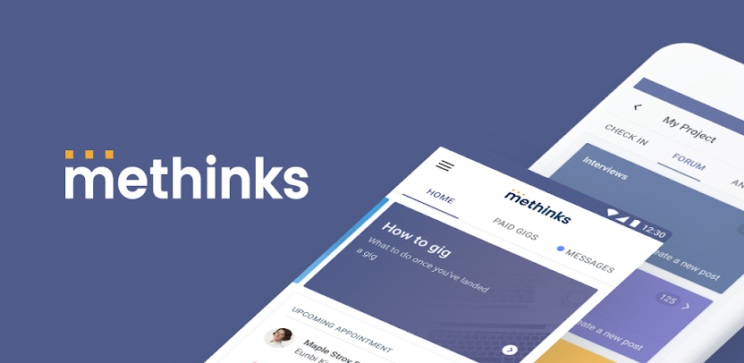 Banner showing the features of the Methinks app