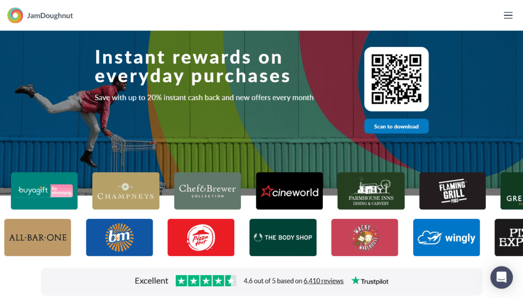 Screenshot of jamdoughnut.com homepage