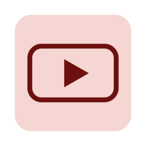 Icon of a play button inside a screen resembling the YouTube logo